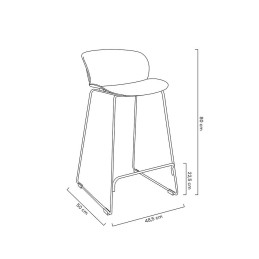 Krzesło barowe ALTO 66 czarne