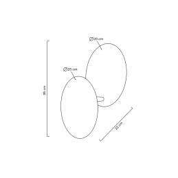 MOOSEE lampa ścienna ECLISE  złota / czarna