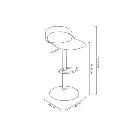 Krzesło barowe WRAPP regulowane czarne