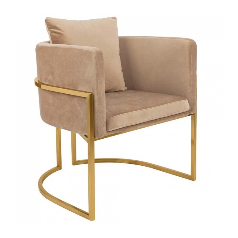 Fotel CHLOE VELVET khaki King home - 5