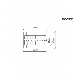 MOOSEE lampa ścienna SATURNUS WALL złota - LED, kryształ, stal szczotkowana Moosee - 1