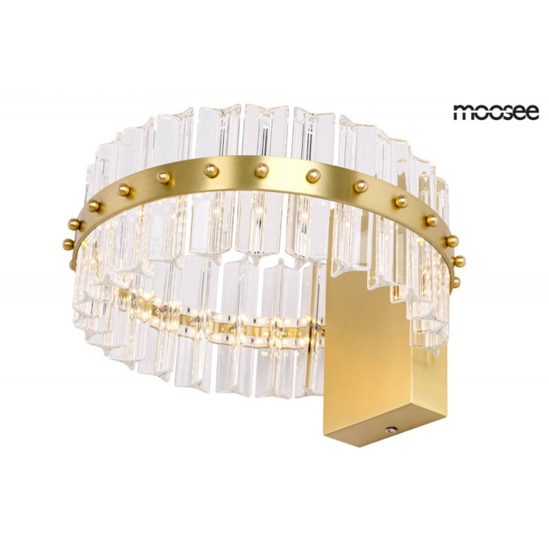 MOOSEE lampa ścienna SATURNUS WALL złota - LED, kryształ, stal szczotkowana Moosee - 6