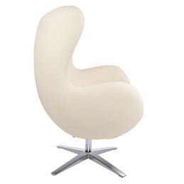 Fotel EGG SZEROKI PU beżowy King home - 3
