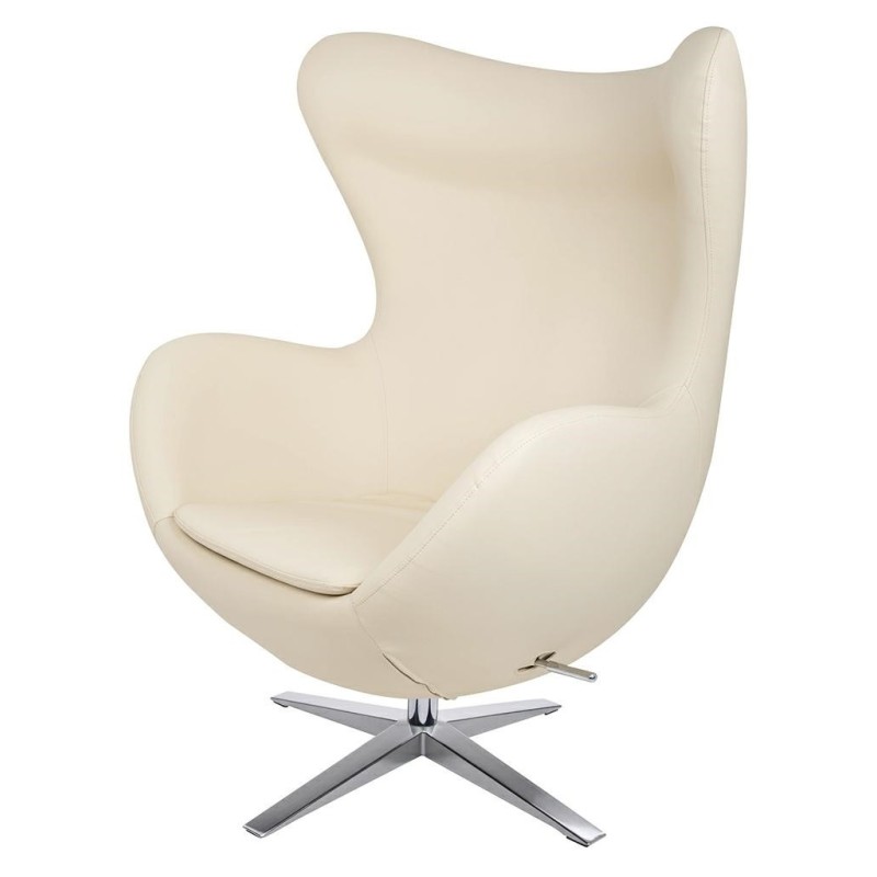 Fotel EGG SZEROKI PU beżowy King home - 1