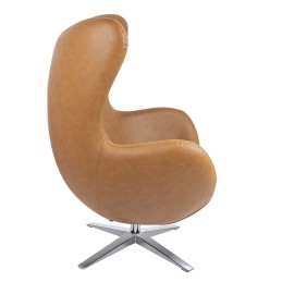 Fotel EGG SZEROKI PU brązowy King home - 3