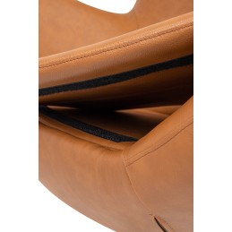 Fotel EGG SZEROKI PU brązowy King home - 6