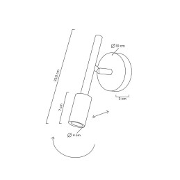 MOOSEE lampa ścienna PRISMA czarna
