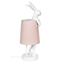 KARE lampa stołowa RABBIT 68 cm biała  / róźowa