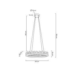 MOOSEE lampa wisząca NENUFAR - złota