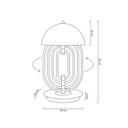MOOSEE lampa stołowa BOTTEGA złota / biała