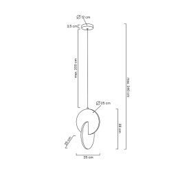 MOOSEE lampa wisząca DISCO złota