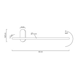 MOOSEE lampa ścienna TOBIA czarna