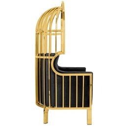 Fotel LORD złoty / czarny