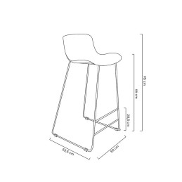 Krzesło barowe COMA 66 czarne