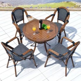 Krzesło CAFE PARIS brązowe rattan