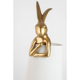 KARE lampa stołowa RABBIT 50 cm złota / biała