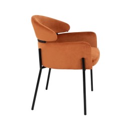 KARE Krzesło ALEXIA Velvet pomarańczowe