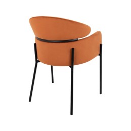 KARE Krzesło ALEXIA Velvet pomarańczowe