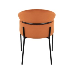 KARE Krzesło ALEXIA Velvet pomarańczowe