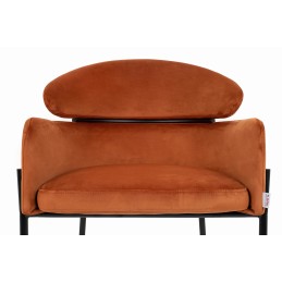 KARE Krzesło ALEXIA Velvet pomarańczowe