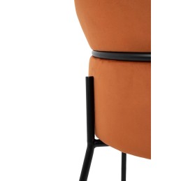 KARE Krzesło ALEXIA Velvet pomarańczowe