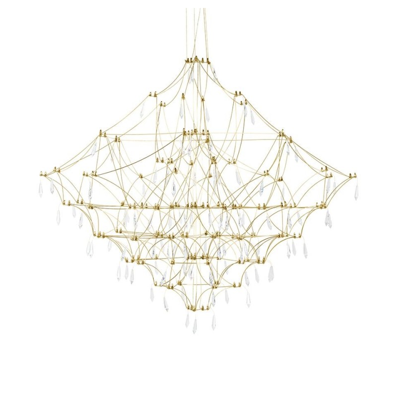 Lampa wisząca CONSTELATION 100 GOLD - LED, stal szczotkowana