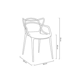 MODESTO krzesło HILO czarne - polipropylen