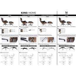 Fotel LOUNGE HM brązowy / orzech z podnóżkiem