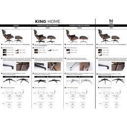 Fotel LOUNGE czarny / jesion z podnóżkiem