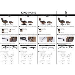 Fotel LOUNGE HM czarny / heban z podnóżkiem