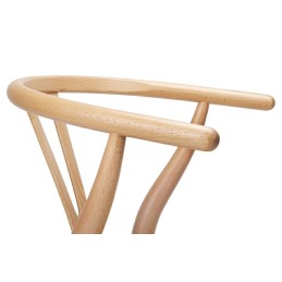 Krzesło WISHBONE natural - drewno bukowe, naturalne włókno