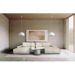 Narożnik PILLOW z funkcją spania jasny szary