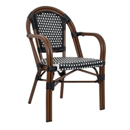 Krzesło CAFE PARIS brązowe rattan