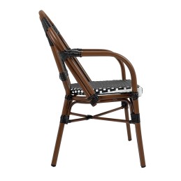 Krzesło CAFE PARIS brązowe rattan