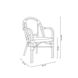 Krzesło CAFE PARIS brązowe rattan