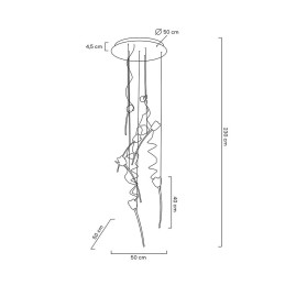 MOOSEE lampa wisząca TULIPPE 7 DISC złota