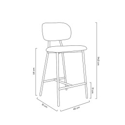 Krzesło barowe FABIOLA BOUCLE białe