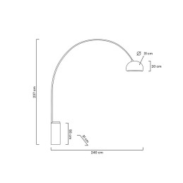 MOOSEE lampa podłogowa MARMO biała