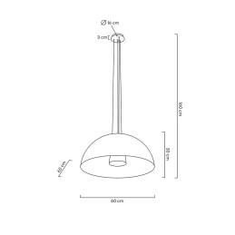 Lampa wisząca ELEGANTE 60 biała