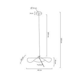 MOOSEE lampa wisząca STING RAY 60 czarna / złota