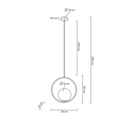 MOOSEE lampa wisząca AURELIA 25 złota