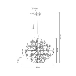MOOSEE lampa wisząca GINO 100 złota