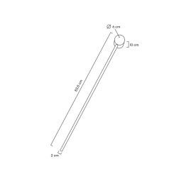 MOOSEE lampa ścienna OMBRE 80 czarna