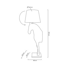 Lampa podłogowa KOŃ HORSE STAND S biała - włókno szklane