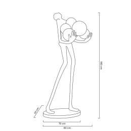 Lampa podłogowa HUMAN - włókno szklane, szkło