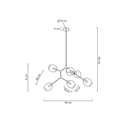 MOOSEE lampa wisząca SPLIT 6 złota