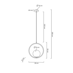 MOOSEE lampa wisząca AURELIA 30 złota