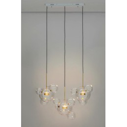 Lampa wisząca CAPRI LINE 3 złota - 180 LED, aluminium, szkło