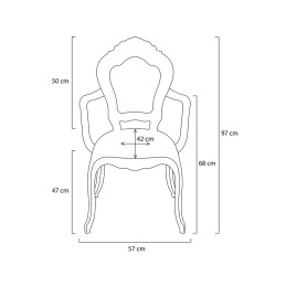 Krzesło KING ARM transparentne - poliwęglan