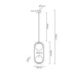MOOSEE lampa wisząca AURELIA TWIN złota